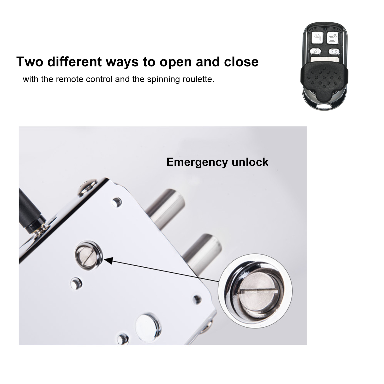 Home Door Lock Kit Remote Control Keyless Entry Electronic Lock Silent Version Smart Wireless -theft Deadbolt Access Control System for Home Hotel Apartment - image 4 of 7