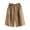 Khaki, variant on QATAINLAV Linen Bermuda Shorts for Women Women Bermuda Shorts Cotton Linen Knee Length Wide Leg Short 2026 Beach Solid Color Shorts with Pockets Beige M