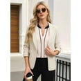 thumbnail image 3 of Womens Dressy Casual V Neck Color Block Business Casual Long Sleeve Blouses Fall Trendy Clothes  XXL, 3 of 8