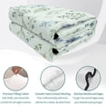 thumbnail image 4 of Quilts Twin Size, Blue Floral Spring Soft Comforter Bedding Set for Bed, Sage Green Farmhouse Botanical Chic Lightweight Quilted Bedspread with Pillow Cover(2 Pieces) for All Season, 68x86 Inch, 4 of 9