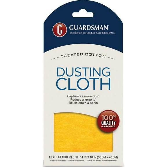 Guardsman 462100 Dusting Cloth, 18 in L, 14 in W, Cotton Yellow