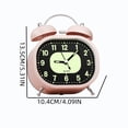 thumbnail image 2 of Tunhigl Curved Twin Bell Luminous Alarm Clock, Silent Non-Ticking with Night Glow Dial & Loud Wake-Up Bell, 4 Colors, 2 of 5