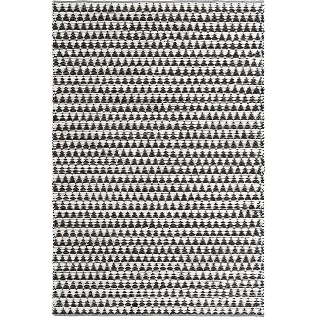 Unique Loom Chindi Jute Geometric Casual Rug 7' x 10' Rectangle White/Black