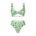 thumbnail image 4 of Daiia Cartoon Avocado Women's Bikini Set Two Piece Swimsuit High Waisted Bikini Adjustable Straps Bikini Perfect for Beach, Pool, and Summer Vacation-, 4 of 9