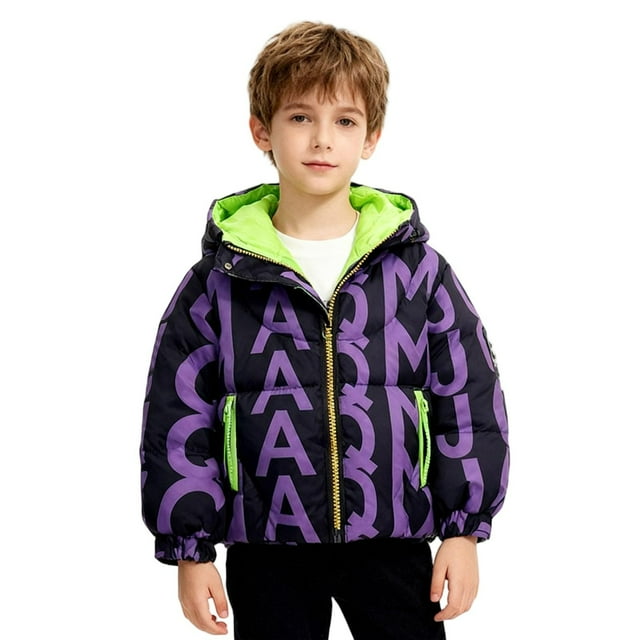 Veste pour Enfants, Veste à Capuche Décontractée pour Garçons et Filles, Épaisse, Courte