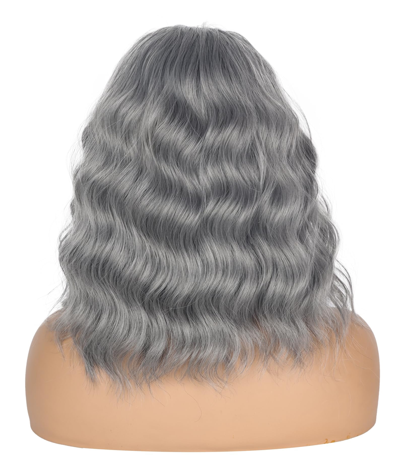 Black Headband Wigs With Brown Highlights For Women 14 Inch Wavy Heat Resistant Synthetic Soft Light Natural Looking Hair Replacement Wigs