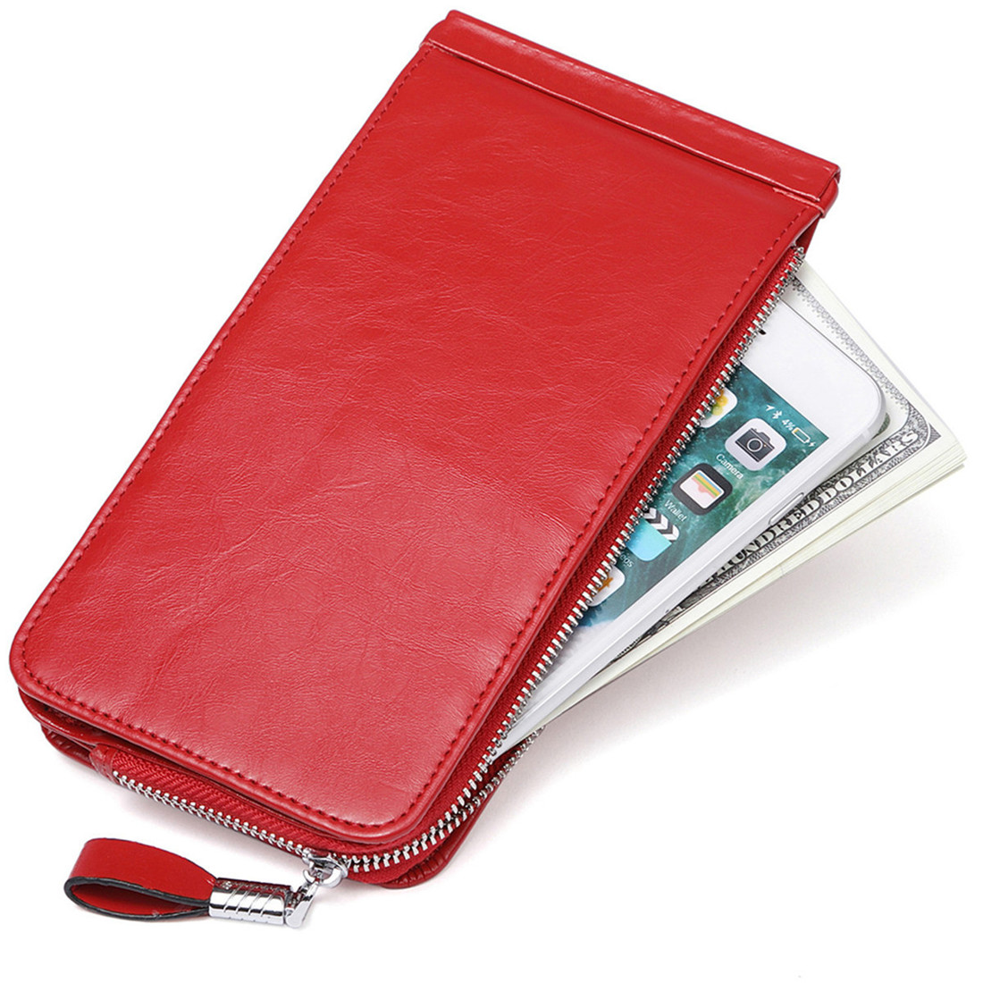Huztencor Women's RFID Blocking Leather Card Wallet photo 8