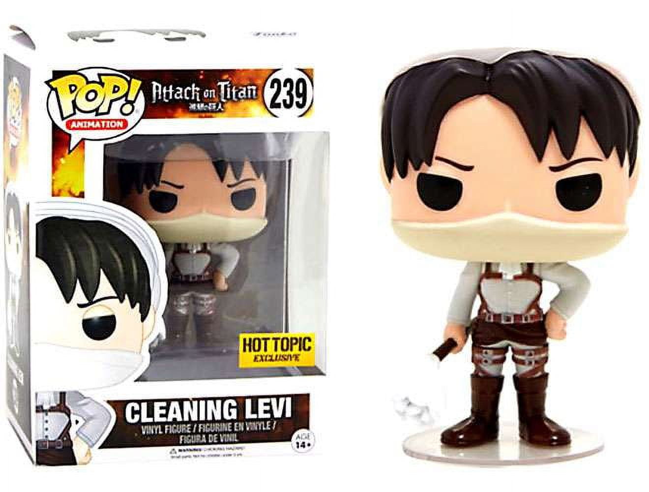 Funko Pop Animation #239 Cleaning Levi Attack on Titan Hot Topic Exclusive