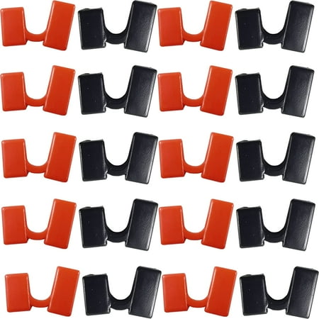 

20PCS Reusable Chopstick Helpers Training Chopsticks Hinges Connector Reusable Plastic Training Chopstick for Adults Kids Beginner Trainers (Red and Black)
