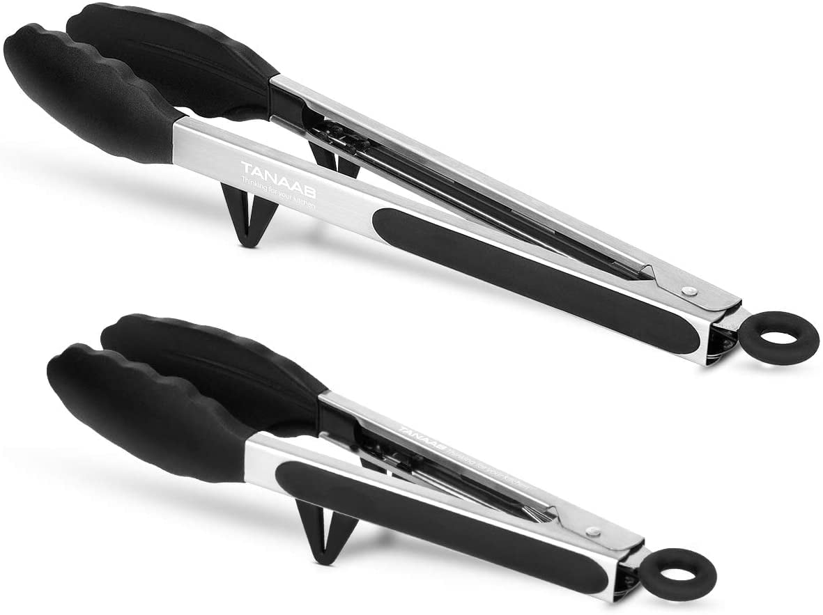  Toaster Tongs - (Set of Two) Silicone Tongs for