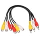 thumbnail image 1 of New 3 RCA Male To 6 RCA Female Plug Splitter Audio TV DVD Video Adapter AV Cable, 1 of 5