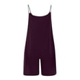 thumbnail image 3 of Hvot&aat Womens Fashion Summer Suspender Jumpsuit Sleeveless Spaghetti Strap Romper Loose Vacation Beach Shorts, 3 of 4