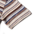 thumbnail image 5 of NIPAXO Boys Outfits Set Elastic Waistband Cotton Blend Knit Striped Crewneck Tent Graphic T-Shirt Shorts Set for Toddler Little Boys Age 7-8 Years Brown, 5 of 6