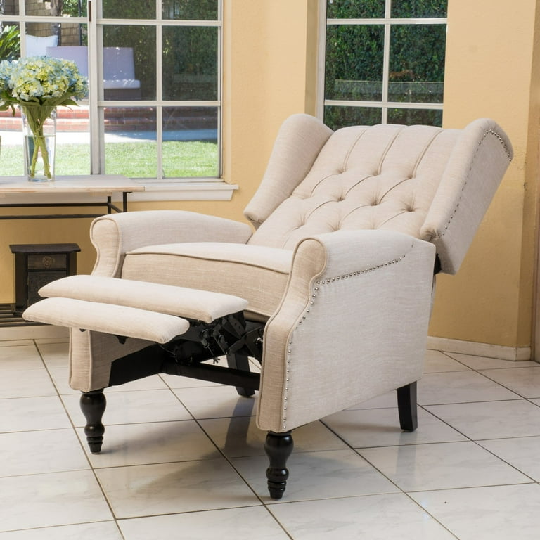 Walter contemporary tufted online fabric recliner