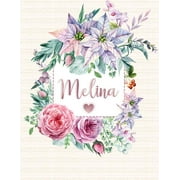 Melina: Personalized Lined Journal with Inspirational Quotes