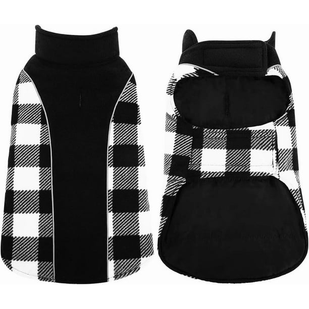 Abrigo Kuoser para perro, reversible, cálido, impermeable, a cuadros, XXL