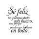 thumbnail image 1 of Vinil Decorativo Adhesivo P/Pared MarkProMX Negro Hogar 60x60cm PrevenShopMX Frase Positiva Se Feliz, 1 of 3