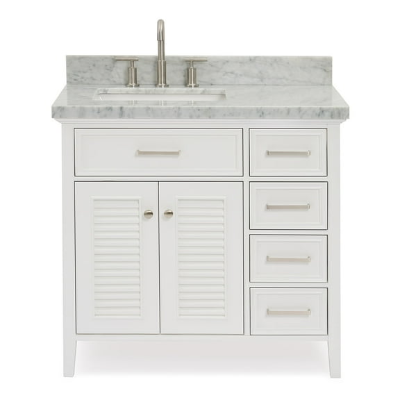 Ariel D037s-L-Vo Kensington 36" Free Standing Single Basin Vanity Set - White