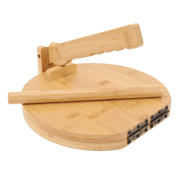 Prensa Para Tortillas De Maíz, Bisagra Multiusos De Acero Inoxidable, Prensa Redonda Para Tortillas De Madera Que Ahorra Tiempo Para La Cocina Casera
