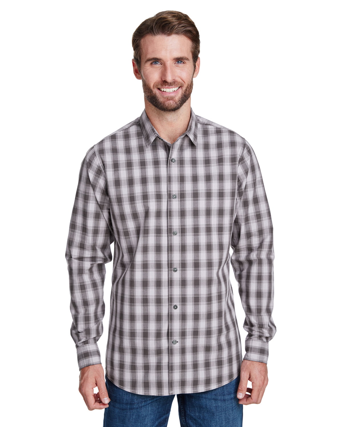 Artisan Collection by Reprime Mens Microcheck Gingham Long-Sleeve Cotton Shirt 