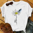 thumbnail image 1 of Puntoco Mujeres Casual Letras Impresión Camisas Manga Corta Suelta Tee tops Túnica Blusa Puntoco Puntoco-2731, 1 of 4