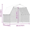 thumbnail image 4 of vidaXL Cages pour Chiens 2 Pcs avec Toit et Porte Acier Galvanisé Argenté, 4 of 5