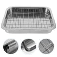 thumbnail image 4 of 1 set Bandeja para hornear de acero inoxidable con rack Práctico Artículos de horno Bandeja para hornear, 4 of 8