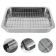 thumbnail image 4 of 1 set Bandeja para hornear de acero inoxidable con rack Práctico Artículos de horno Bandeja para hornear, 4 of 8