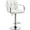 White 1, variant on Renwick PU Leather Swivel Bar Stool with Large Steel Pedestal Base, Black