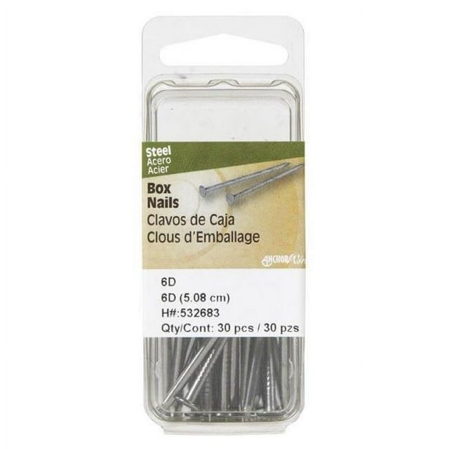 Hillman 532683 6D Steel CD30 Box Nails- pack of 6