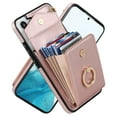 thumbnail image 6 of Asuwish Compatible with Samsung Galaxy S22 Plus S22+ 5G Wallet Phone Case Tempered Glass Screen Protector Ring RFID Card Holder PU Leather Cell Cover for S22+5G S22plus 22S + S 22 22+ Girls Rose Gold, 6 of 11