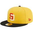 thumbnail image 3 of Men's New Era Yellow/Black San Diego Padres Grilled 59FIFTY Fitted Hat, 3 of 5
