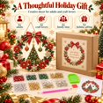 thumbnail image 2 of Christmas Pearl Art Diamond Painting Wreath Kit,Acrylic Pendant Craft with Rhinestones for Adults,Window Door Hanging Decor Festive Holiday Gift Idea, 2 of 5