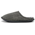 thumbnail image 3 of SLM Men's Indoor Slipper Cozy Warm Faux Fur Lined Slip On Mule Houndstooth Knitted Soft Shoes, 3 of 5