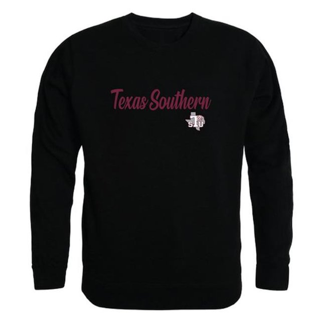 W Republic 556-393-BLK-04 Sweat-Shirt Homme Texas Southern Tigers Script Crew, Noir - Extra Large