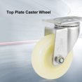 thumbnail image 3 of Caster Ruedas de bastidor industriales con ruedas fijas de servicio pesado de 4 pulgadas Capacidad de carga de 220 libras Ruedas de carro direccionales Placa superior silenciosa resistente al desgaste Irfora Caster, 3 of 7