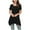 Black, variant on Plus Size Tops Women Casual Short Sleeve Blouse Asymmetrical Hem Round Neck Comfortable Fit Summer Fall Everyday Wear Solid Color Tee Shirt