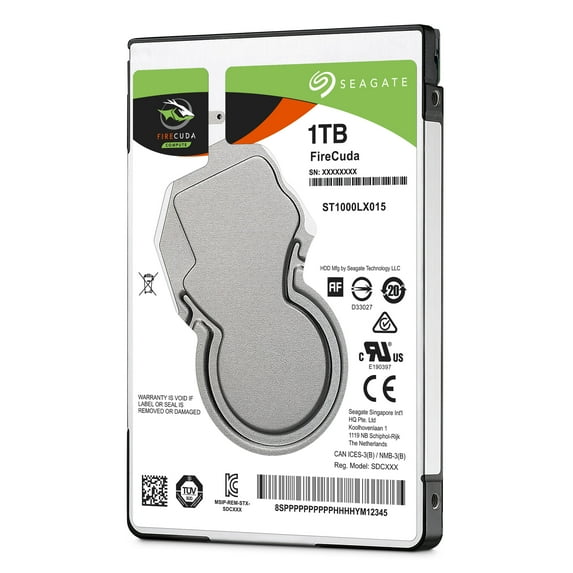 1TB Seagate FireCuda SATA 6Gb/s 2.5" Hybrid Gaming Hard Drive (7mm)
