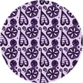 thumbnail image 1 of Ahgly Company Machine Washable Indoor Round Transitional Mauve Purple Area Rugs, 8' Round, 1 of 7