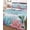LightCyan, variant on Full Size Quilt Bedding Set, Summer Sea Coral Reversible Summer Quilt 3 Pieces, Nautical Coastal Seaweed Starfish Watercolor Lightweight Bedspreads Coverlets with 2 Pillow Shams for All Seasons