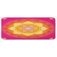 thumbnail image 1 of Lotus Kitchen Mat, Mandala with Planet Cosmos Galaxy Themed Graphic Art Print, Plush Decorative Kitchen Mat with Non Slip Backing, 47" X 19", Hot Pink Yellow Red, by Ambesonne, 1 of 1