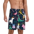 thumbnail image 2 of Bixox Men's Cute Funny Animals printed lightweight casual shorts, soft sleep shorts with pockets., 2 of 7