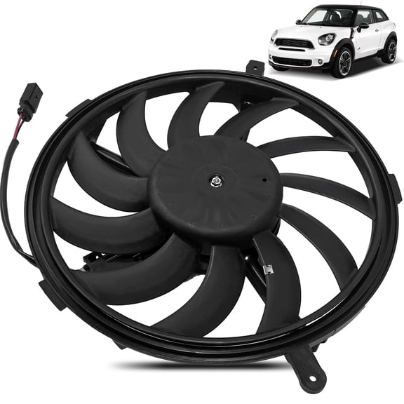 TOPAZ Radiator Cooling Fan Assembly for Mini Cooper 1.6L 2007-2015 17422754854