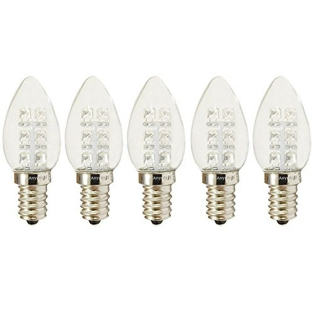 Anyray (5)Bulbs LED Night Light C7 ( 4W 5W 7W Replacement) E12