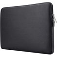 thumbnail image 2 of Funda para portátil compatible con ordenador portátil Chromebook de 11,6 pulgadas, funda protectora de piel sintética impermeable, bolsa de transporte acolchada delgada para hombres y mujeres, color negro   JM, 2 of 5