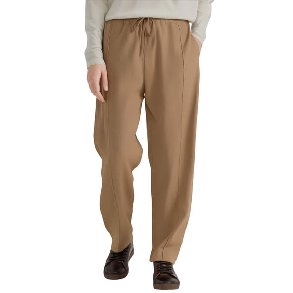 BVnarty Men's Solid Linen Blend Business Casual Pants High Waist Straight Leg Elastic Waist Long Trousers for Office Commute Daily Formal Leisure Yellow XXXL