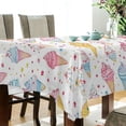 thumbnail image 5 of Yayeee Tablecloths 54" x 54" Rectangle Wrinkle Resistant Party Table Cover, Colorful Ice Cream Pattern, 5 of 8