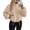Khaki, variant on PRETTYGARDEN Womens Zip Up Fleece Cropped Sweatshirt Jacket Oversized Loose Soft Stand Collar with Drawstring Hem, Long Sleeve Casual Coat With Pockets, Fall Outfits Winter Clothing