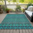 thumbnail image 6 of Addison Rugs Chantille Indoor/Outdoor Transitional Bohemian Teal Washable Rectangle Rug, 3' x 5', 6 of 6