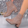 thumbnail image 6 of Fashionable Women's Ankle Boots with Sequin Embellishment and Heel for Stylish Occasions, 6 of 9